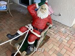 Santa, Sleigh and Reindeer Yard Display