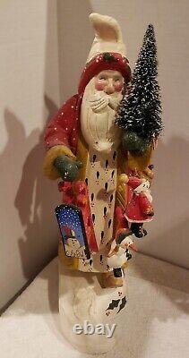 Santa by House of Hatten Denise Calla 18 Signed 2000 Sled Snowman HTF READ