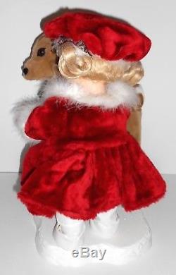 Santa's Best Animated EMMA PETTING REINDEER Little Girl Doll Christmas Box Rare