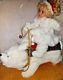 Santa's Best Christmas Animated Collectible Snow Baby Girl Doll Riding The Bear