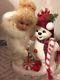 Santa's Best Christmas Animated Collectible Snow Girl Doll, Snowman & Candy