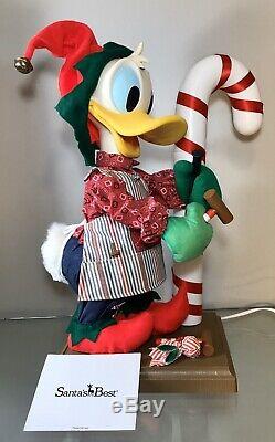 Santa's Best Disney Animated 22 Donald Duck Building Candy Cane