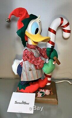 Santa's Best Disney Animated 22 Donald Duck Building Candy Cane