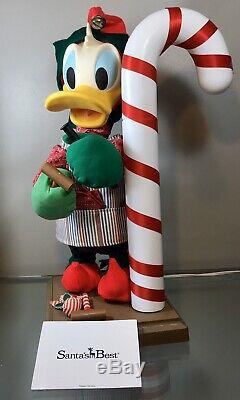 Santa's Best Disney Animated 22 Donald Duck Building Candy Cane