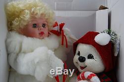 Santa's Best Holiday Animated Baby Girl with Snowman NIB