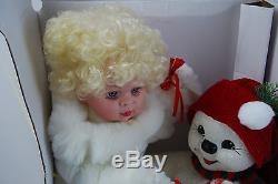 Santa's Best Holiday Animated Baby Girl with Snowman NIB