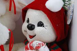 Santa's Best Holiday Animated Baby Girl with Snowman NIB