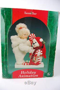 Santa's Best Holiday Animated Baby Girl with Snowman NIB