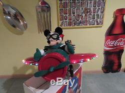 Santa's Best Mickey Mouse With AIRPLANE CHRISTMAS ANIMATION MIB