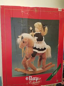 Santas Best Animated Christmas Holiday Girl On Rocking Horse Motionette