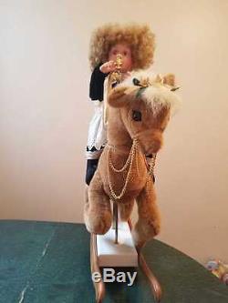 Santas Best Animated Christmas Holiday Girl On Rocking Horse Motionette