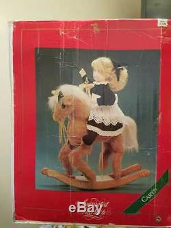 Santas Best Animated Christmas Holiday Girl On Rocking Horse Motionette