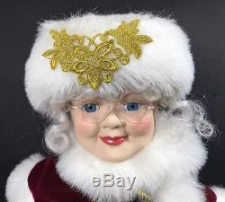 Santas Best Animated Mrs Claus Porcelain Doll