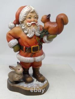 Sarah Kay Wood Carved ANRI Hand Painted Figurine 6 3/4 Santa LE 247 / 750