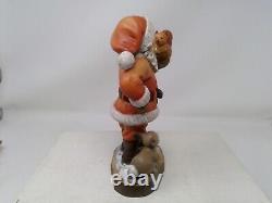 Sarah Kay Wood Carved ANRI Hand Painted Figurine 6 3/4 Santa LE 247 / 750