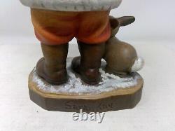 Sarah Kay Wood Carved ANRI Hand Painted Figurine 6 3/4 Santa LE 247 / 750