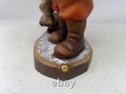 Sarah Kay Wood Carved ANRI Hand Painted Figurine 6 3/4 Santa LE 247 / 750