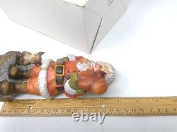 Sarah Kay Wood Carved ANRI Hand Painted Figurine 6 3/4 Santa LE 247 / 750