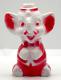 Scarce Rosen Rosbro Valentine Candy Container Elephant White Red