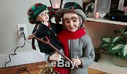 Scrooge BOB Cratchit & TINY Tim Animated Lighted Vintage 1993 Holiday Creation