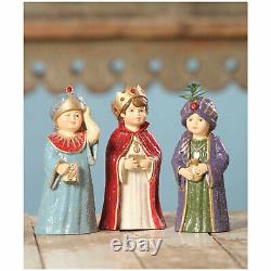 Set/3 Bethany Lowe Wise Men Nativity Scene Christmas Retro Vntg Figurine Decor