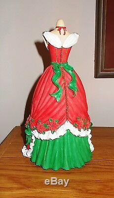 Set 6 Victorian Holiday Ornaments Dress Shoe Umbrella Handbag Hat & Stand Mint