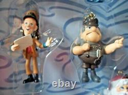 Set Of 10 Holiday Ornaments / Figures Santa Claus Is Coming To Town MEMORY LANE