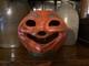 Set Of 3 Vintage Paper Mache Pumpkins And Owl