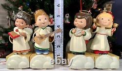 Set Of 4 Hallmark 2012 Wireless Children's Christmas Pageant Angel Choir Band