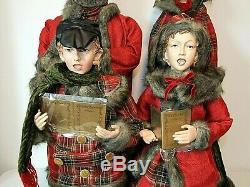 Set of 4 Large VICTORIAN CHRISTMAS CAROLERS- 24-36- Indoor, Family, Giant, NEW