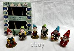 Shiny Brite Christmas Dwarfs-set of six. No. 865 FREE SHIPPING