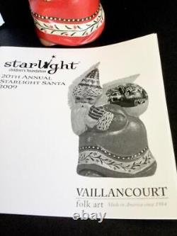Signed Judi VAILLANCOURT 2009-30 STARLIGHT #20 SANTA BRUSH TREE CHRISTMAS BOX