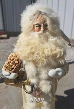 Signed Lynn Haney White Gold Santa Clause Visions Of Winter Father Christmas'89