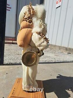 Signed Lynn Haney White Gold Santa Clause Visions Of Winter Father Christmas'89