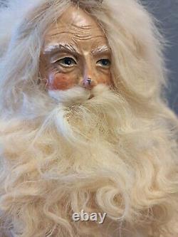 Signed Lynn Haney White Gold Santa Clause Visions Of Winter Father Christmas'89