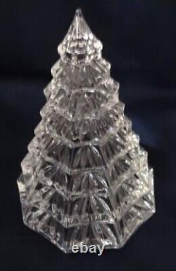 Signed Waterford Crystal Clear Christmas Tree Figurine 6.5