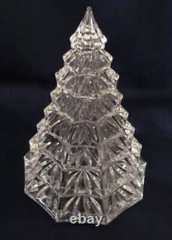 Signed Waterford Crystal Clear Christmas Tree Figurine 6.5