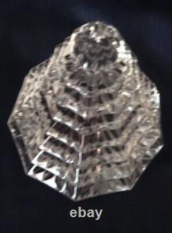 Signed Waterford Crystal Clear Christmas Tree Figurine 6.5