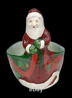 Silvestri Santa Claus Display Bowl Table Decoration Paper Mache St Nick