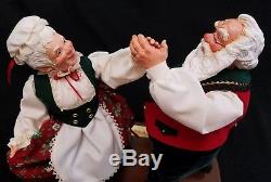 Simpich Character Doll Oh Be Joyful Dancing Santa & Mrs. Clause. 547/2500