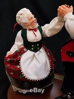 Simpich Character Doll Oh Be Joyful Dancing Santa & Mrs. Clause. 547/2500