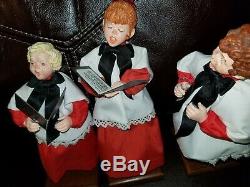 Simpich Character Dolls Choir Singer Jennifer Daniel Peter Christmas 3, as found