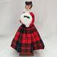 Simpich Muff Lady Carolers 1985 Red Character Dolls Christmas Collectors Vintage