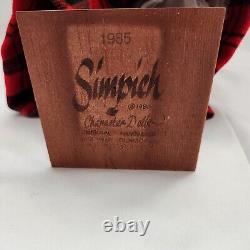 Simpich Muff Lady Carolers 1985 Red Character Dolls Christmas Collectors Vintage