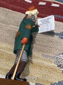 Simpich Newspaper Boy Crutch Good News! Character Doll 1987 Christmas Caroler