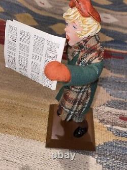 Simpich Newspaper Boy Crutch Good News! Character Doll 1987 Christmas Caroler