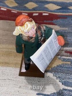 Simpich Newspaper Boy Crutch Good News! Character Doll 1987 Christmas Caroler