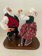 Simpich Oh Be Joyful Rare Dancing Santa Mrs. Clause Christmas Figurine Dolls