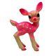 Soft Plastic Rubber Hot Pink 7 Deer Figure Toy Christmas Decor Japan Vintage