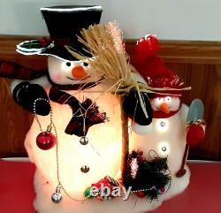 Ste Co Ltd Christmas Lighted Tabletop Decor Mr. And Mrs. Snowman